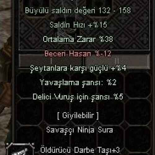 +9 dolunay kılıcı 38 ort